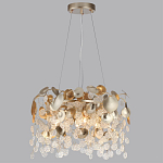 Люстра с декоративными подвесками из прозрачного стекла в форме монеток FAIRYTREE Light варинант исполнения - 4 | Loft Concept в Самаре