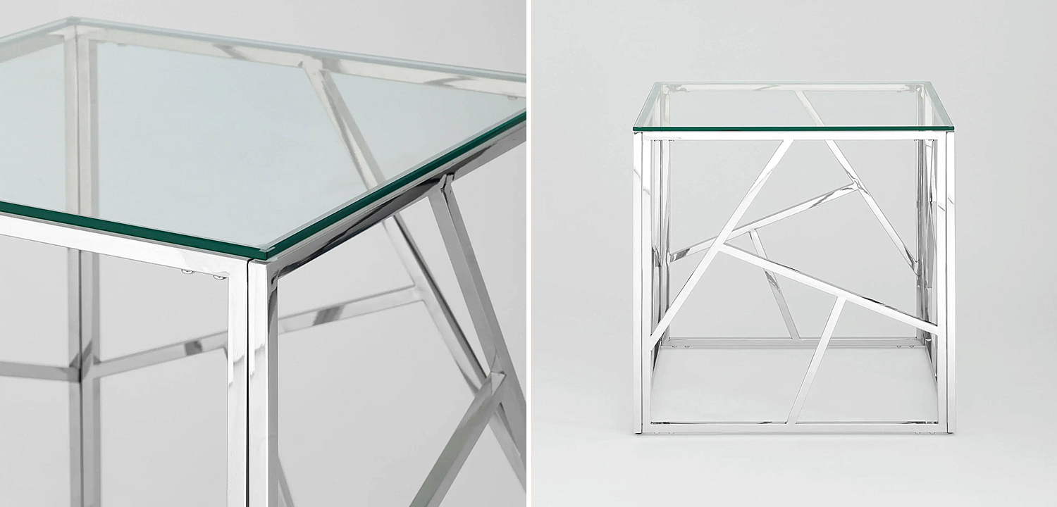Стол приставной Geometry Serene Phoenix Silver Стол приставной Geometry Serene Phoenix Silver - Loft-Concept в Самаре