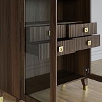 Дизайнерский шкаф витрина Elsa Dreams Walnut с 4-мя ящиками варинант исполнения - 8 | Loft Concept в Самаре