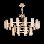 Люстра двухъярусная круглая с текстурными цилиндрическими плафонами Glimpse варинант исполнения - 9 | Loft Concept в Самаре