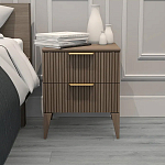 Тумба прикроватная коричневая с двумя ящиками Harper Line варинант исполнения - 1 | Loft Concept в Самаре