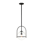 Подвесной светильник с прозрачным плафоном в форме шара в арочной подвеске Hinkley варинант исполнения - 2 | Loft Concept в Самаре