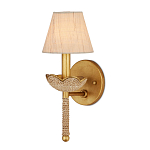 Бра из кованого железа с отделкой плетеной веревкой и сусальным золотом Parisian Style варинант исполнения - 1 | Loft Concept в Самаре