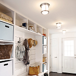 Потолочный светильник для ванных комнат со стеклянным плафоном и одной лампой Hinkley варинант исполнения - 4 | Loft Concept в Самаре