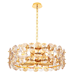 Люстра круглая золотого цвета с круглыми хрустальным элементами Solyria варинант исполнения - 1 | Loft Concept в Самаре