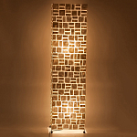 Торшер из перламутра на металлическом каркасе Indonesian Tower варинант исполнения - 4 | Loft Concept в Самаре