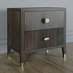 Тумба прикроватная с двумя ящиками Elsa Dreams Walnut варинант исполнения - 1 | Loft Concept в Самаре