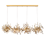 Люстра подвесная из четырех частей с металлическими круглыми элементами Terzani Argent варинант исполнения - 1 | Loft Concept в Самаре