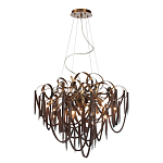 Люстра подвесная с объемной композицией из скрученных лент и металлических цепочек Atlantis Chain варинант исполнения - 2 | Loft Concept в Самаре