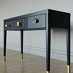 Дизайнерский Письменный стол Elsa Dreams Black с тремя ящиками варинант исполнения - 2 | Loft Concept в Самаре