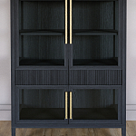 Витрина Primo со стеклянными фасадами и 2 ящиками Черный дуб варинант исполнения - 2 | Loft Concept в Самаре