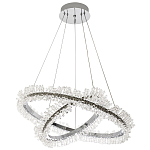Люстра два кольца с хрустальным декором Rowan Crystal Ring Horizontal Chrome Chandelier варинант исполнения - 2 | Loft Concept в Самаре