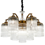 Подвесная люстра с плафонами с виде трубчатых хрустальных подвесок Cadice Chandelier 7 варинант исполнения - 1 | Loft Concept в Самаре