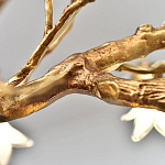 Люстра в виде золотой ветки с цветами Glass Flower Pendant Light варинант исполнения - 8 | Loft Concept в Самаре