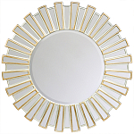 Зеркало круглое с лучами из зеркальных фацетов Silver Facet варинант исполнения - 1 | Loft Concept в Самаре