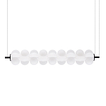 Светодиодный подвесной светильник линейный с белым воздушным плафоном Glowing Cloud варинант исполнения - 3 | Loft Concept в Самаре