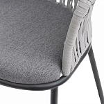 Стул барный с декоративным плетением на спинке и подлокотниках Chair Weave варинант исполнения - 7 | Loft Concept в Самаре