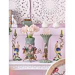 Подсвечник в образе попугая из фарфора с бронзовыми элементами Eden Garden варинант исполнения - 4 | Loft Concept в Самаре