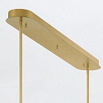 Подвесной светильник линейный золотого цвета с длинной цилиндрической стеклянной трубкой Eurofase варинант исполнения - 8 | Loft Concept в Самаре