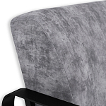 Кресло серый велюр с жесткими подлокотниками на полозьях Ashton варинант исполнения - 5 | Loft Concept в Самаре