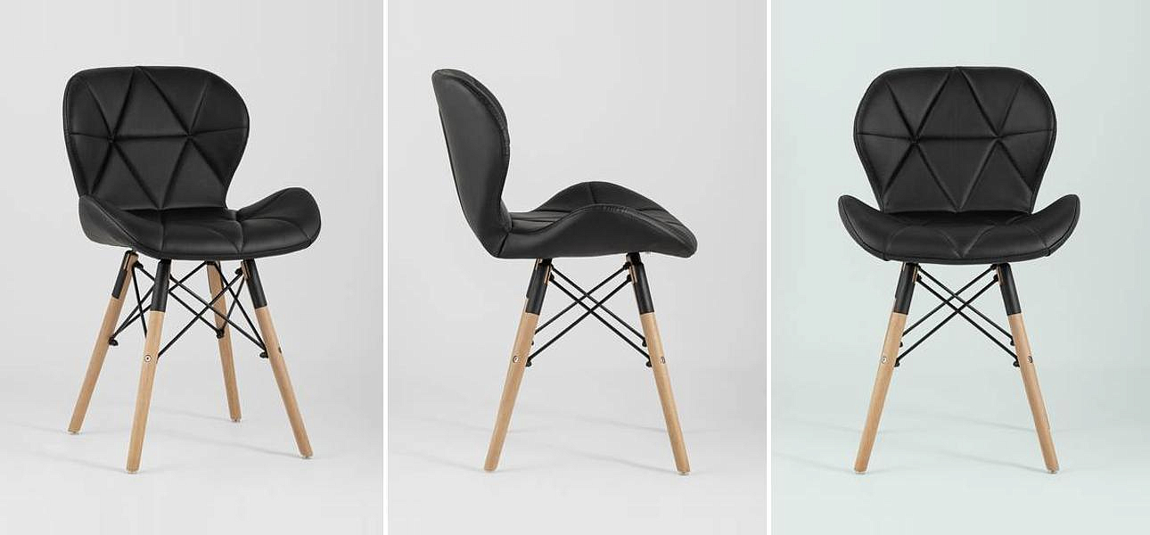 Стул Jeroen Chair Черная Экокожа Стул Jeroen Chair Черная Экокожа - Loft-Concept в Самаре