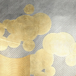 Обои ручная роспись в стиле Арт-деко Namban Colourway SC-289 on gold gilded paper варинант исполнения - 1 | Loft Concept в Самаре