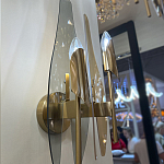 Бра с двумя плафонами дымчатого и янтарного цвета Vertical Glass варинант исполнения - 2 | Loft Concept в Самаре