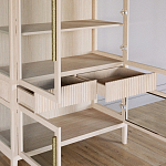 Витрина Primo со стеклянными фасадами и 2 ящиками Светлый дуб варинант исполнения - 4 | Loft Concept в Самаре