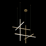 Люстра с 6-ю  пересекающимися цилиндрическими плафонами на тонких тросах Trumpet tube варинант исполнения - 3 | Loft Concept в Самаре