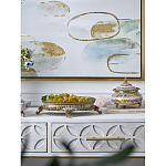 Чаша с цветочным орнаментом на бронзовых ножках Eden Garden варинант исполнения - 2 | Loft Concept в Самаре