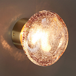 Бра с круглым плафоном из прозрачного стекла с пузырьками воздуха Effervia  варинант исполнения - 5 | Loft Concept в Самаре