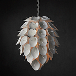 Люстра белая каплевидной формы из цветков лилии White Natural Lines варинант исполнения - 4 | Loft Concept в Самаре