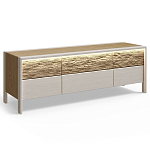 ТВ тумба 2 двери и 2 ящика с подсветкой на рельефном фасаде Warm Industrial варинант исполнения - 5 | Loft Concept в Самаре