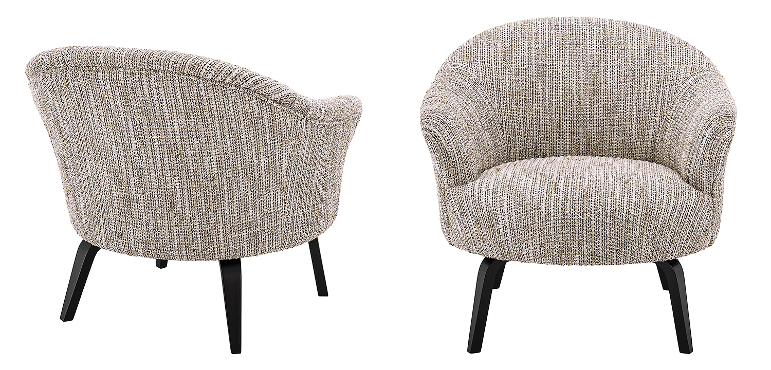 Кресло Eichholtz Chair Moretti Бежево-серый Черный Кресло Eichholtz Chair Moretti Бежево-серый Черный - Loft-Concept в Самаре