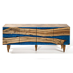 Стильный Буфет лофт 4 двери Cabinet Crimson River фасад эпоксидная смола  варинант исполнения - 1 | Loft Concept в Самаре