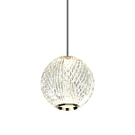 Подвесной светильник с прозрачным рифленым плафоном в форме шара Crystal Globule варинант исполнения - 1 | Loft Concept в Самаре