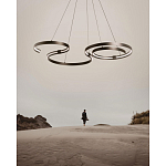 Люстра подвесная светодиодная в виде волнообразной ленты Ribbon Vortex варинант исполнения - 14 | Loft Concept в Самаре