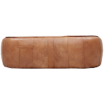 Трехместный диван с кожаной обивкой коричневый Coste Leather Sofa варинант исполнения - 3 | Loft Concept в Самаре