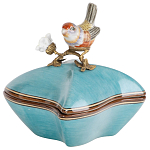 Фарфоровая шкатулка с птицей Eden Garden Blue варинант исполнения - 1 | Loft Concept в Самаре