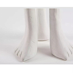 Дизайнерский журнальный стол белый на 3-х ножках в виде ступней African table варинант исполнения - 3 | Loft Concept в Самаре