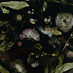Круглый поднос из эпоксидной смолы с цветами черный Epoxy Resin Flowers Tray Black варинант исполнения - 3 | Loft Concept в Самаре