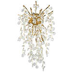 Бра с хрустальными подвесками на металлических ветках Fairytree Light Gold Wall Lamp варинант исполнения - 1 | Loft Concept в Самаре