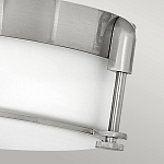 Потолочный светильник для ванных комнат цвета никель с плафоном из опалового стекла и декоративными держателями Hinkley варинант исполнения - 4 | Loft Concept в Самаре