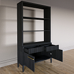 Стеллаж Primo с ящиками Черный дуб  варинант исполнения - 7 | Loft Concept в Самаре