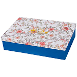 Чайный набор из фарфора синий на 6 персон 12 предметов Flower Porcelain Collection варинант исполнения - 3 | Loft Concept в Самаре