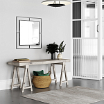 Настенное зеркало квадратной формы в черной металлической раме CORNER MIRROR BLACK варинант исполнения - 1 | Loft Concept в Самаре