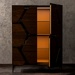 Высокий комод с узором из шпона на фасаде Sahara варинант исполнения - 2 | Loft Concept в Самаре