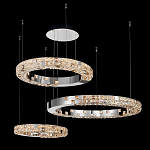 Люстра из 3-х колец с мозаичным хрустальным оформлением Sparks of Crystal варинант исполнения - 3 | Loft Concept в Самаре