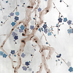 Обои ручная роспись Plum Blossom Hokusai on Tarnished Silver gilded paper варинант исполнения - 2 | Loft Concept в Самаре