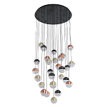 Люстра каскадная с черным круглым основанием 27 подвесов Celestial Waltz варинант исполнения - 2 | Loft Concept в Самаре